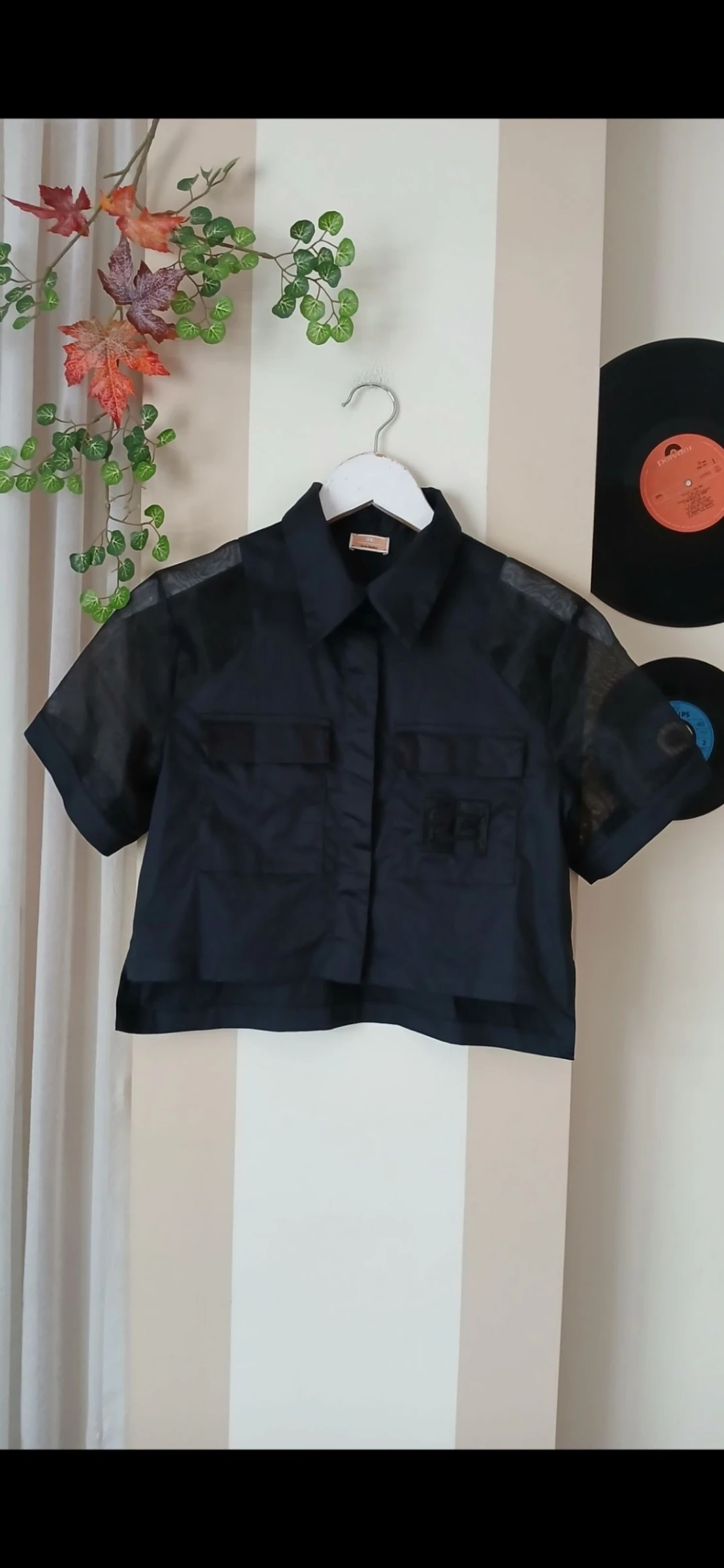 Camisa cropped Elisabetta Franchi 
